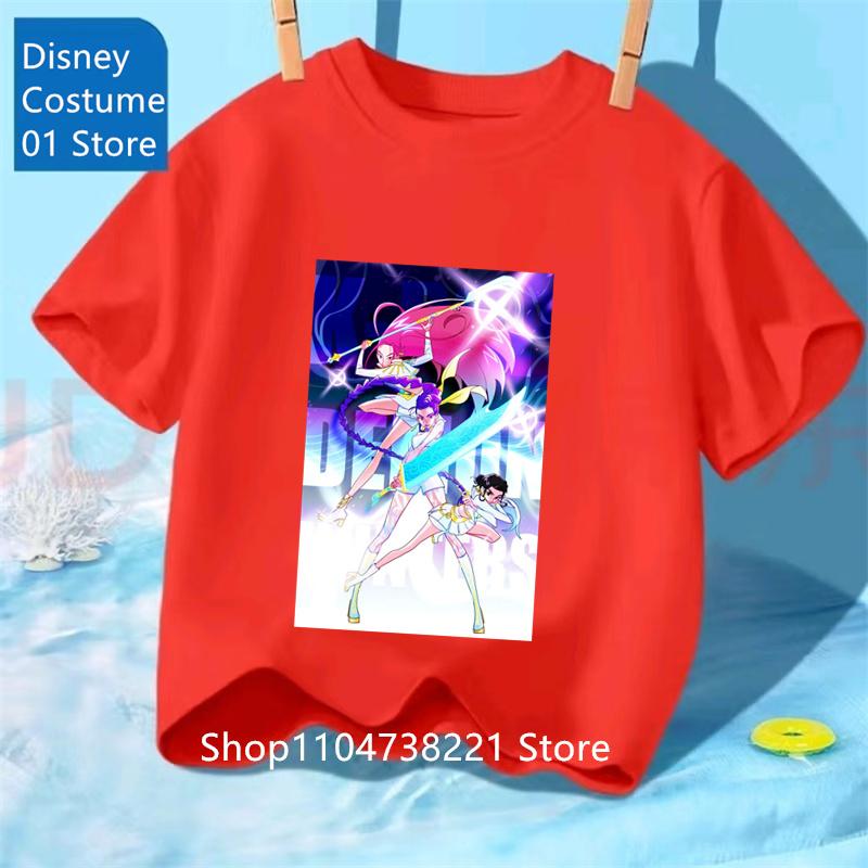 Saja Boys Tshirt Anime Kpop Demon Hunters Kids T-shirts Children's Clothing 2025 New Summer Casual Boys Girls Short Sleeve Tops
