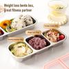 Stainless Steel Snack Container for Kids And Adults Reusable Lunch Box Leak-Proof 3-Compartment Crisper Box for School Work Travel