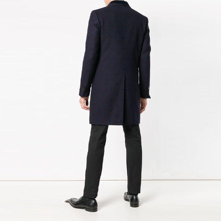 Gucci Coats Men's Black Suit Collar Moderate Straight Fit 522526-Z510C-4240