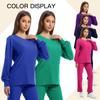 Women's Long Sleeve Stretch Scrub Set - Washable Nurse or Doctor Uniform