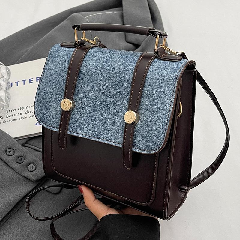 Vintage Rucksack Damen Schulter Umhängetasche Nische Textur Handtasche Student Multifunktionaler Rucksack