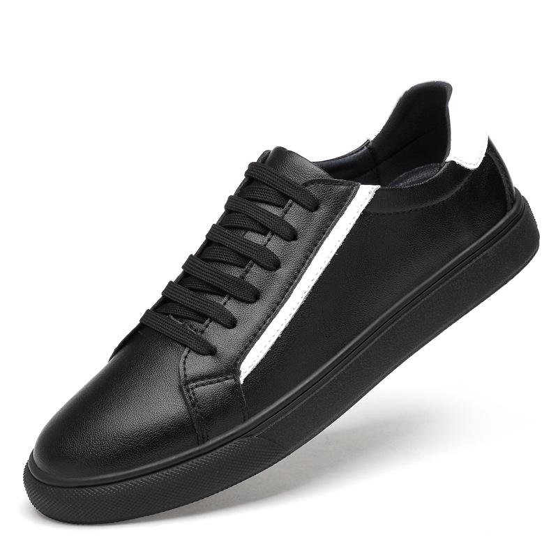 Men s Lace-up Breathable Flat Sole Casual Cowhide Shoes with Color Block Design 42