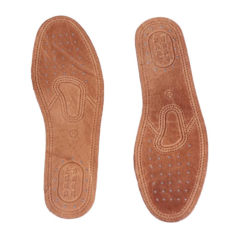 1 Pair Cowhide Insoles For Shoes Men Comfortable Deodorant Casual Leather Insole Feet Quality Genuine Leather Flats Shoe Sole