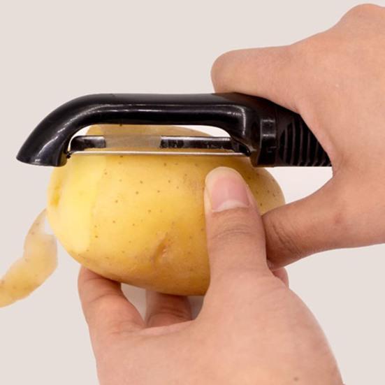 Roterande potatisskalare Skarp Rostfri Potatisskalare med Halkfritt Handtag för Kök Frukt Morot Grönsak Kiwi