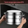 304 Stainless Steel 3-Layer Steamer Pot