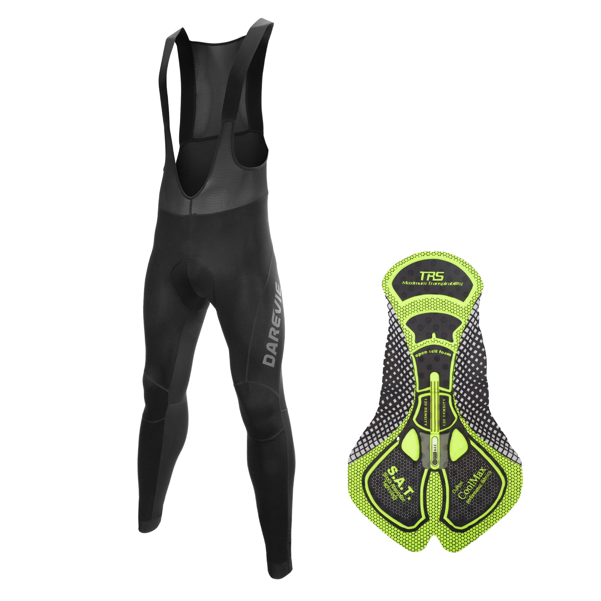 

Darevie Men s Cycling Bib Pants, Fleece-Lined, Cold Weather Protection for Autumn and Winter, Cycling, Road Bikes, and Bicycles, DVP068