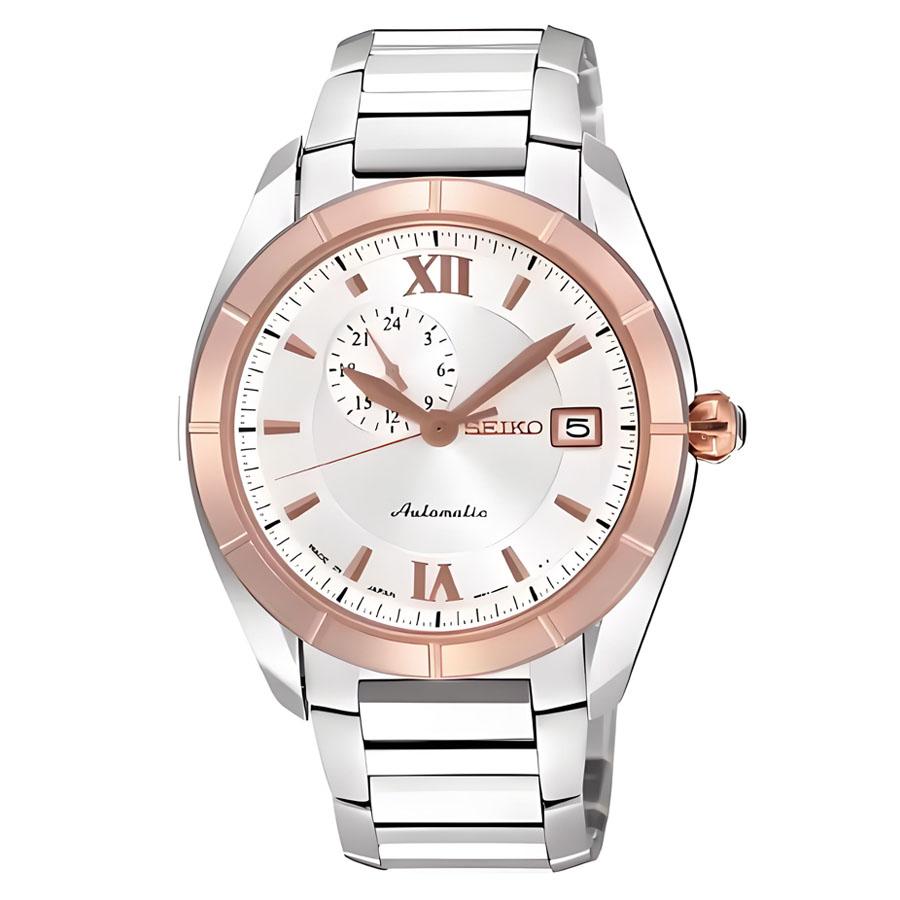 

Automatic Mechanical Men s Watch White Dial Stainless Steel Strap 100M Waterproof Business Style SSA012J1