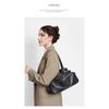 2025 New carriebowling bag simple and fashionable first layer cowhide messenger women's bag baguette bag