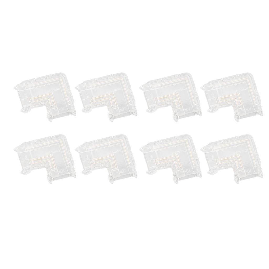 8pcs LED Strip Light Connector Professional Transparent 3Pin L Shaped COB Connector for COB LED