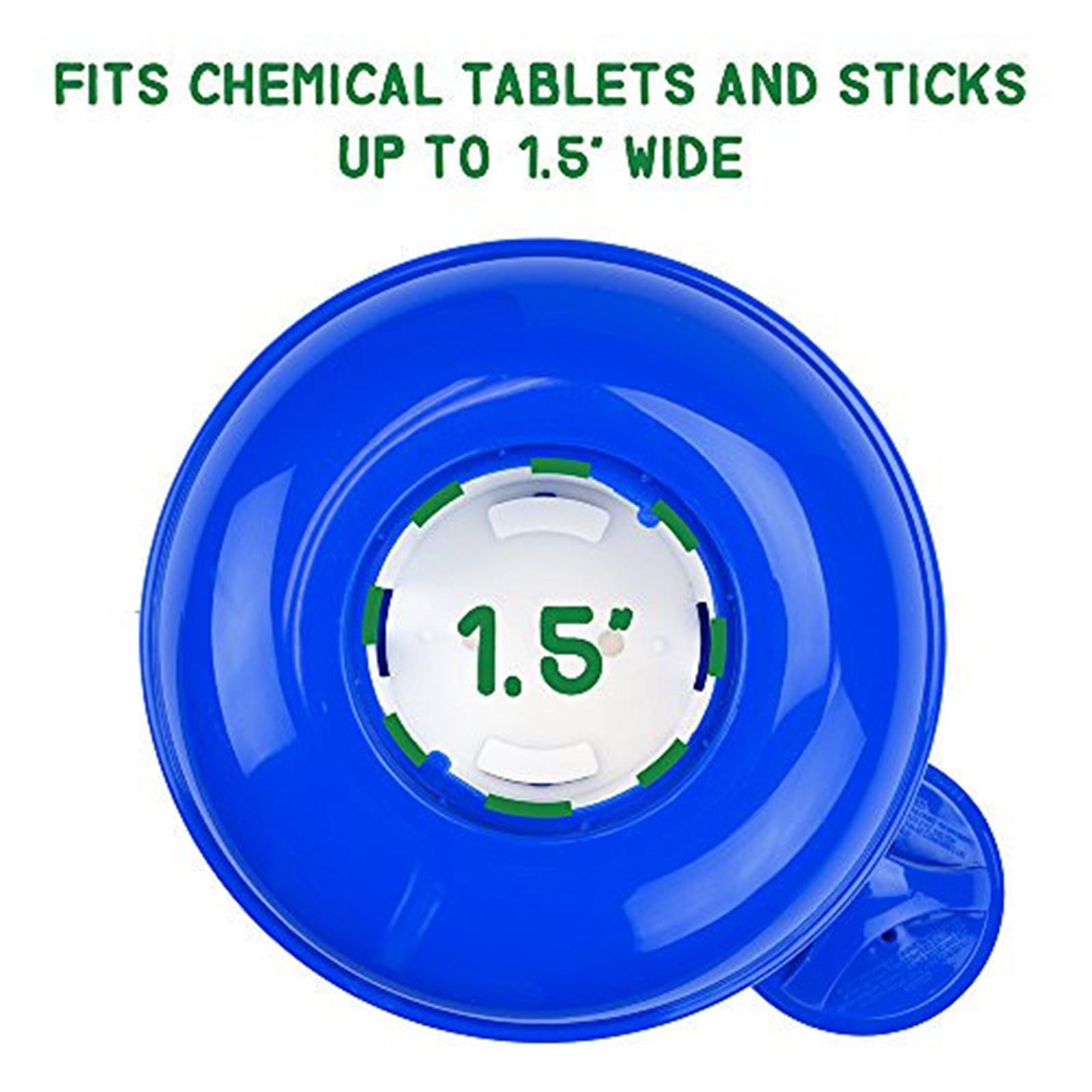 

5-дюймовый плавающий дозатор для бассейна с регулируемой мощностью синий