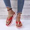 Giant Ti Large Size Women's Shoes 2025 Spot 2021 Summer Foreign Trade Women's Shoes Flip-flops Women's Platform Sandals 43