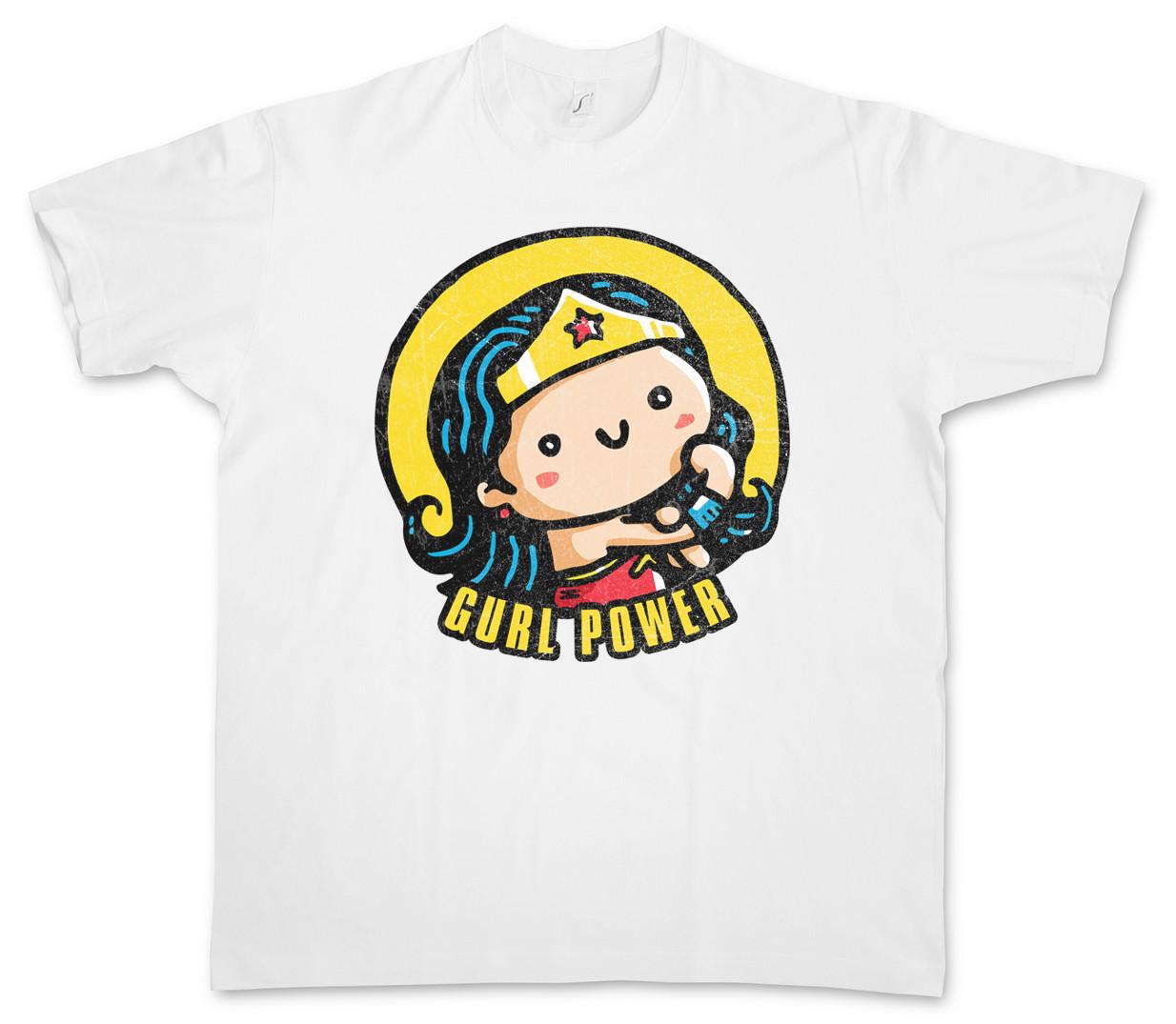

Gurl Power II T-Shirt Mens Womens Tees Top Wonder Fun Comic Look Girl Woman Hero Feminism Heroine S