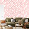 Wallpaper Flowers Coral and White, Coral Background for Living Room and Bedroom 50x1000