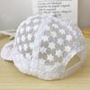 Women's Summer Lace Baseball Cap with Embroidered Floral Mesh - Korean Style Sun Protection Hat