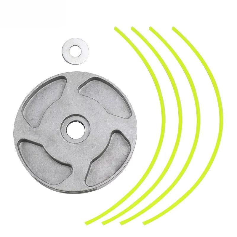 Universal Aluminum 1PCS Grass Trimmer Head with 4 Lines Brush Cutter Head Thread Nylon Grass Cutting Line Head for Lawn Mower