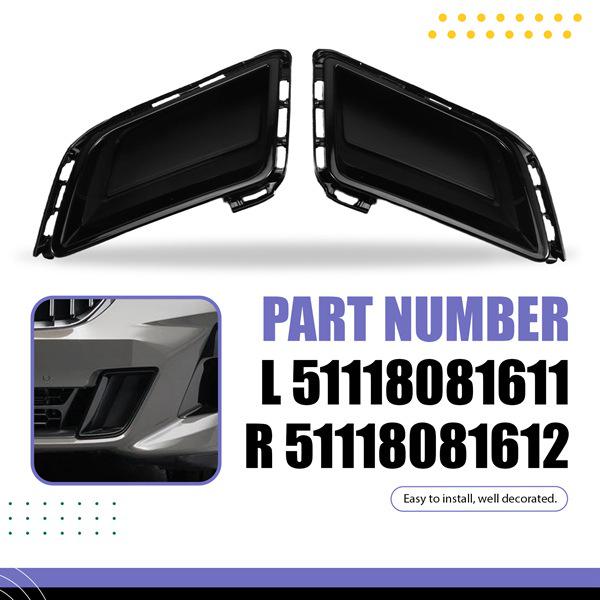 Pair of Fog Light Trims (51118081611 & 51118081612) for BMW 6 Series G32 GT None