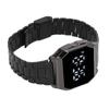 LED Watch for Student Tetragonum Digital Sports Watch with Folding Clasp Alarm Timing Night Light