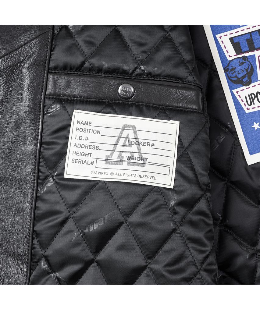 Avirex Lamb Leather Varsity Jacket / 7836150003 Dark Brown