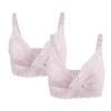 Uxcell Full Cup Floral Lace Bra with Breathable Light Size Women's Underwire, 2-Piece Set, Pink, 40/90 = 85B/C