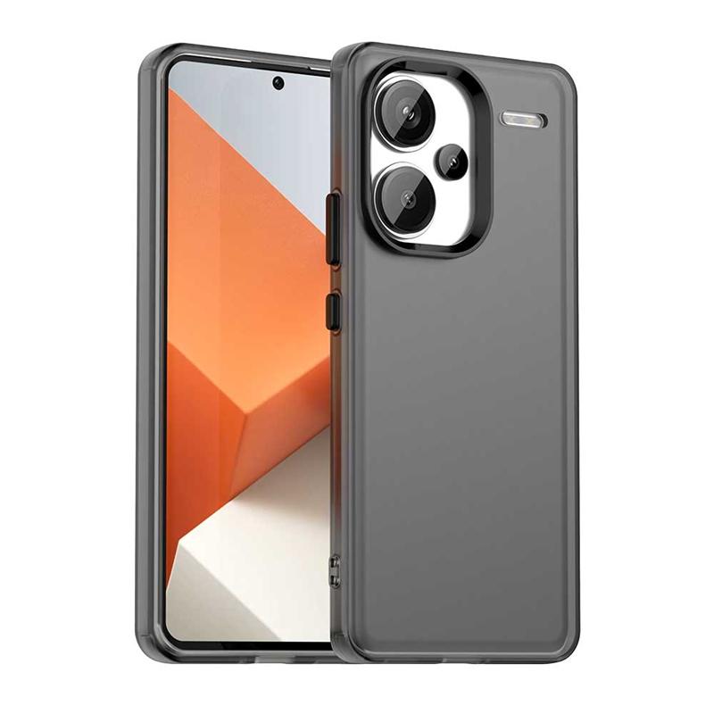 

Противоударный чехол конфетного цвета для Redmi Note 13 Pro Plus, матовый чехол для задней панели Redmi Note 13 Pro+, чехол для Redmi Note 13 Pro Plus RedmiNote13ProPlus5G чёрный