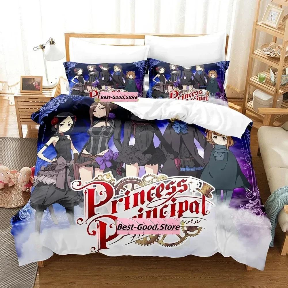 Princes Principal Beding Set Single Twin Ful Quen King-Sized Dimensionsd Dimensions Bed Linen Set Adult People Kid Bedrom Duvetcover Sets 3D Anime Bed