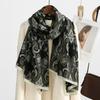 Woman Paisley Printed Shawl Winter Thick Warm Cotton Linen Scarf Wraps Windproof Blanket Scarf Elegant Ethnic Style 180*70Cm