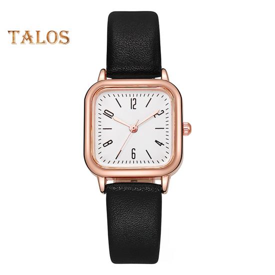 

Женские кварцевые часы с квадратным циферблатом и ремешком из искусственной кожи, женские повседневные деловые наручные часы для торжественного платья, модные ювелирные изделия, аксессуар, подарок на день рождения чёрный