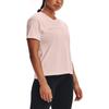 Under Armour Solid Color Sports Fitness Training Loose Round Neck Quick-dry Short Sleeve T-Shirt Women Tops Pink 1365850-685