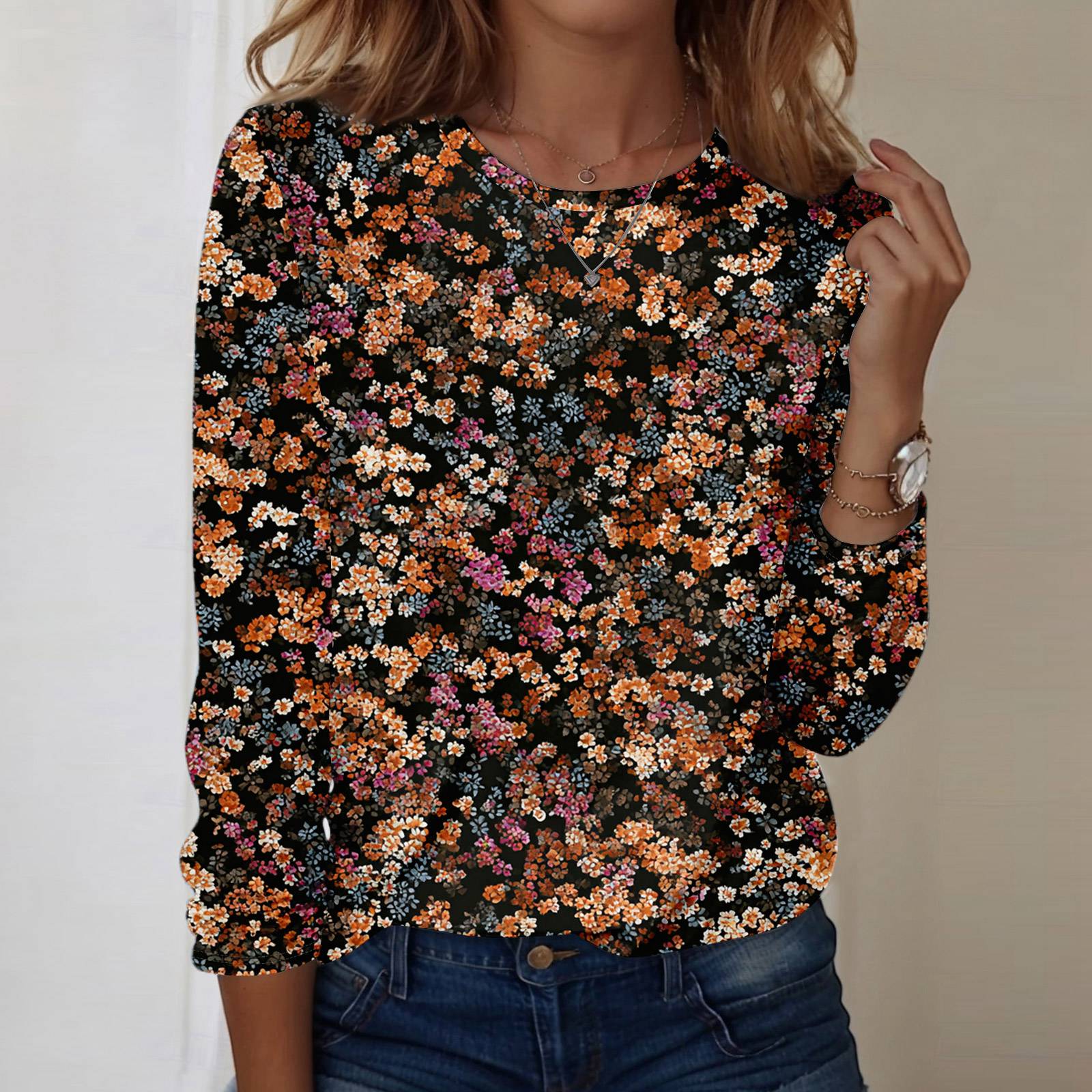 

Жіночі сорочки з довгим рукавом. Трійники з милим принтом. Блузки. Повсякденні топи. Пуловери. XXXL