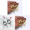 Copper Hollow Flying Moth Earrings With Electroplated Finish For Womens Fashion Gift