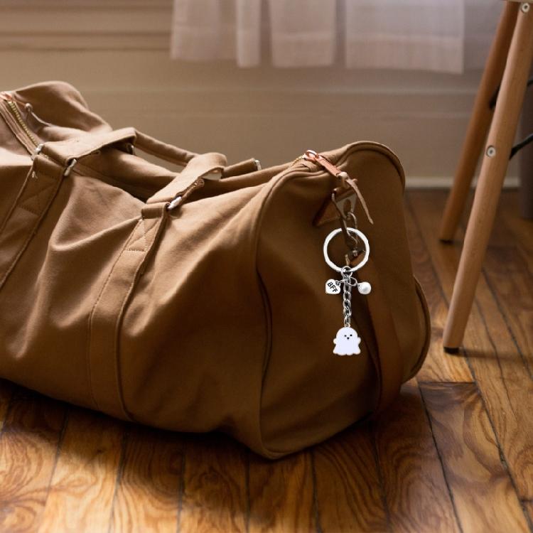 Spooky Wraith Key Ring Halloween Stocking Stuffer for Women Girls Teens Cute Boo Basket Gift for Friend With Gift Card