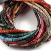 1pcs Natural Stone Tube Bead Sediment Jaspers Loose Cylinder Beads for Jewelry Making DIY Chakra Bracelet Accessories 15" 13x4mm