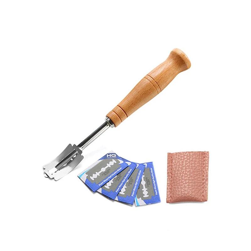 

1 набор деревянных ручек для резки хлеба на закваске с 5 лезвиями нож для теста для пекарей