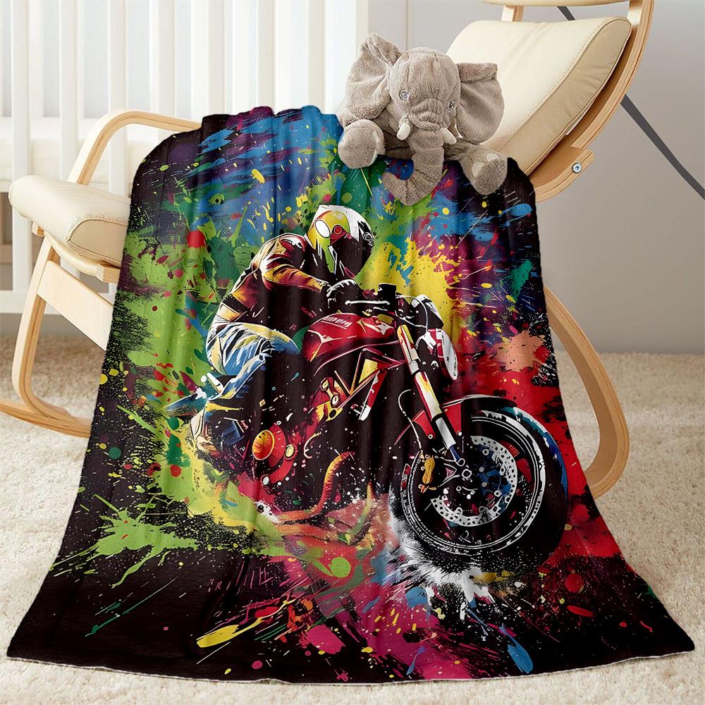 Motocross Adventure Sport Flanelldecke - Weich und geeignet für Sofas, Betten, Büros, Reisen, alle Jahreszeiten und das beste Geschenk für die Feiertage.