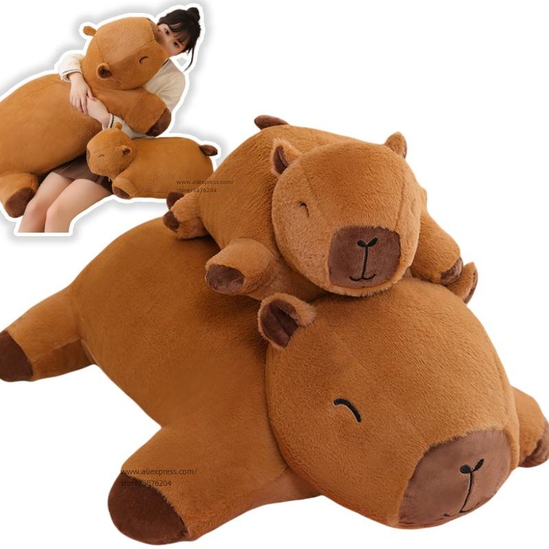 Practical Home Decor Unisex Huge Big Capybara Plush Mat Stuffed Giant Capibara Floor Lazy Sofa Cushion Riding Horse For Kids Birthday Decorativedecor Toys