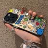 Cartoon graffiti iPhone 18 Pro Max phone case, trendy new style, 15IMD, 14-color silver, 13IMD hard.