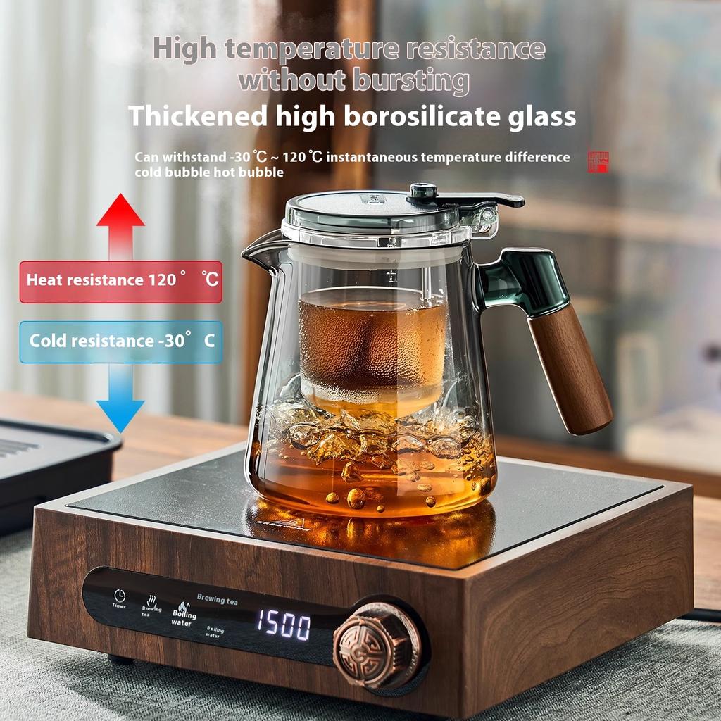 Gianxi Elegant Cup Tea Pot One Click Tea Separation Large Capacity Household Lazy Glass Tea Set