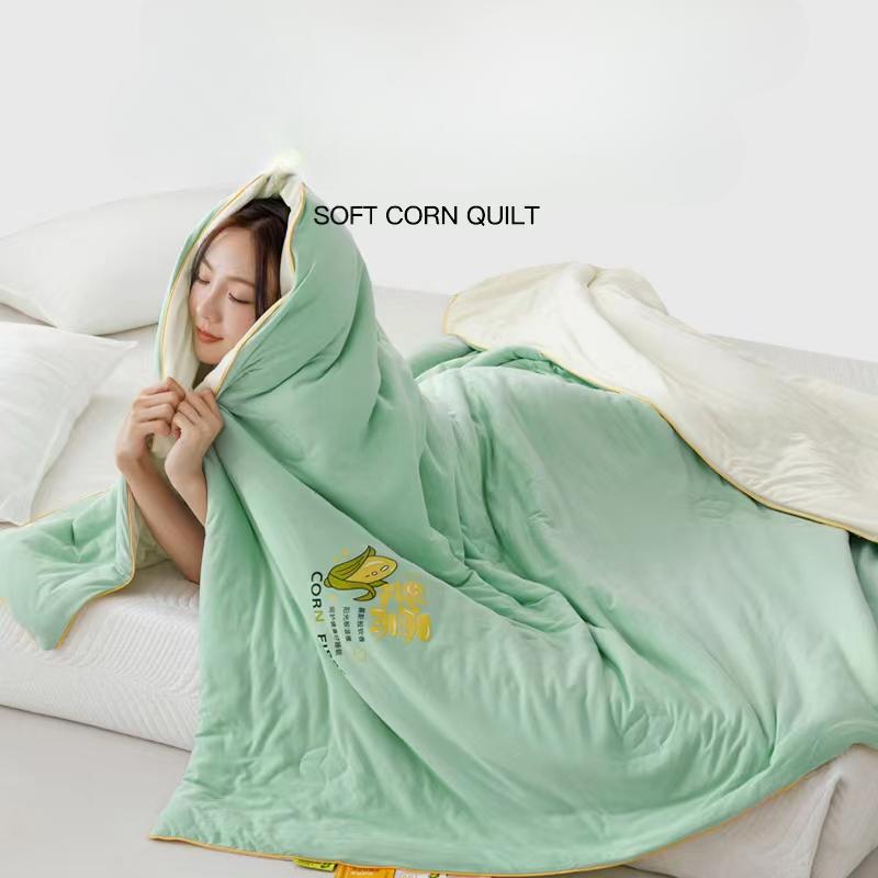 Strikket bomull mais myk klebrig dyne Sommer Cool Quilt Air Conditioning Quil, Fiber Sommerkjøling Aircondition teppe