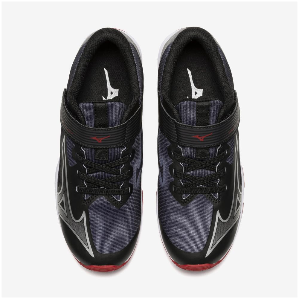 Mizuno Junior Speed Studs 4 Athletic Sports Elementary School Colors Black x Size 2E Shoes, Belt, Children's Shoes, Day, School, Lightweight, Boys,