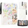52 Style 400pcs  Card Album 2x2 Loose-leaf Large Capacity Leather Anime Zipper Card Collection Photo Album