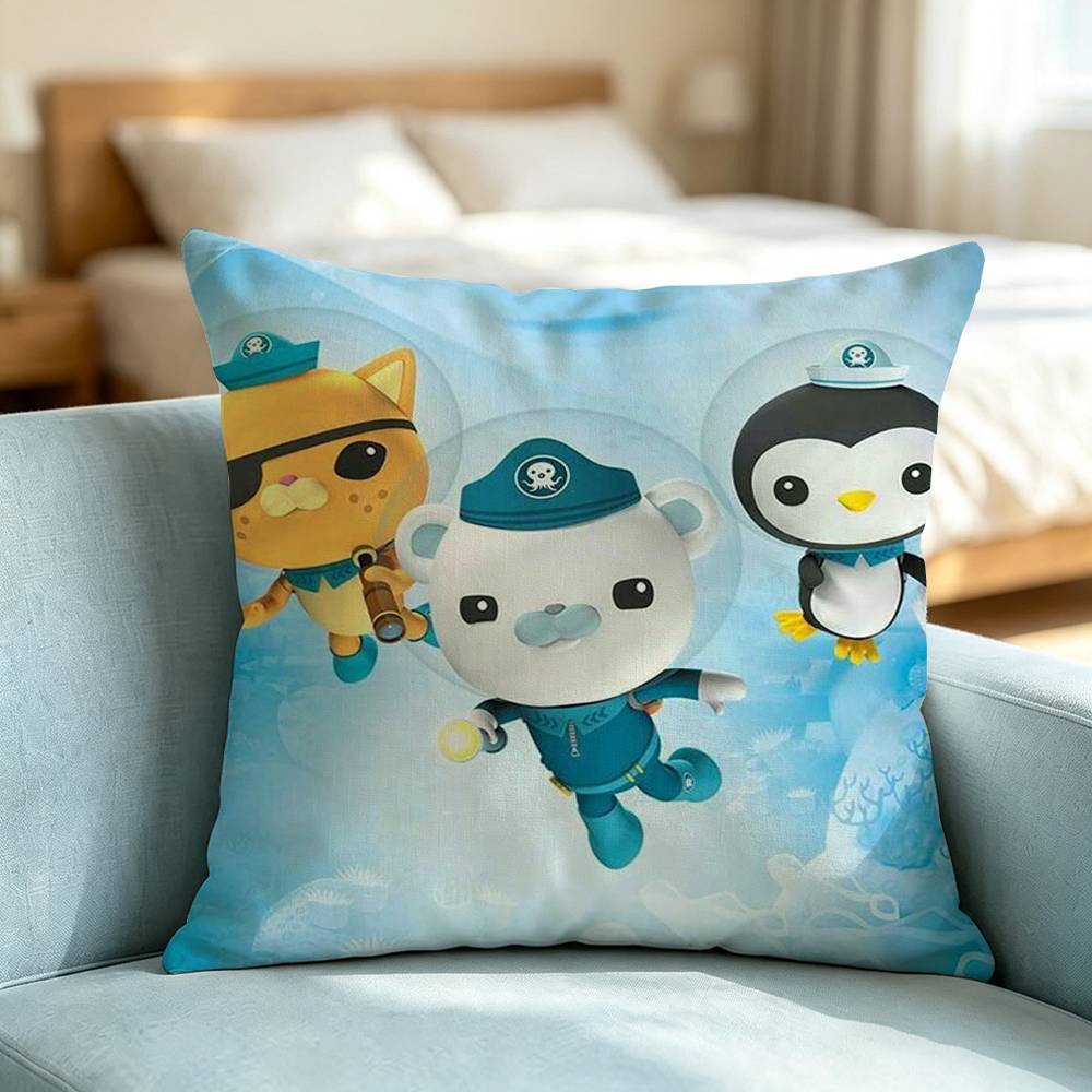 The Octonauts E-Expedition Pillow Case Square Double-Sided Sofa Cushion Cover Bedroom Bedside Pillow Gift