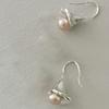 Shi Jia Light Milk White Pearl Earrings: S925 Silver Studs for Women - High-End, Versatile, Niche Design
