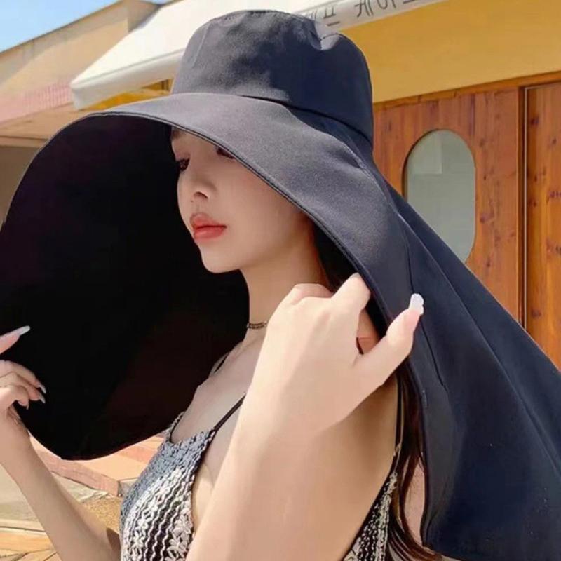 Large Shawl Sun Protection Hat For Women'S Beach Hat, All Inclusive Sun Protection Hat