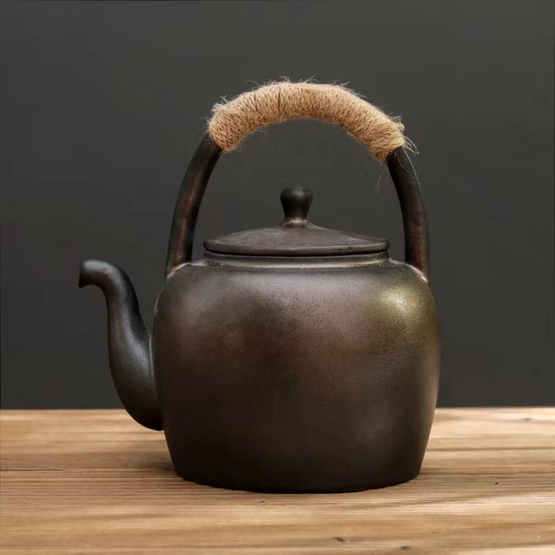 Японский стиль, грубая керамика, теплая печка для чая, маленькая печка, свеча для заваривания чая, теплоизоляция, заварник, печка для чая, чайный набор Refer to the details page