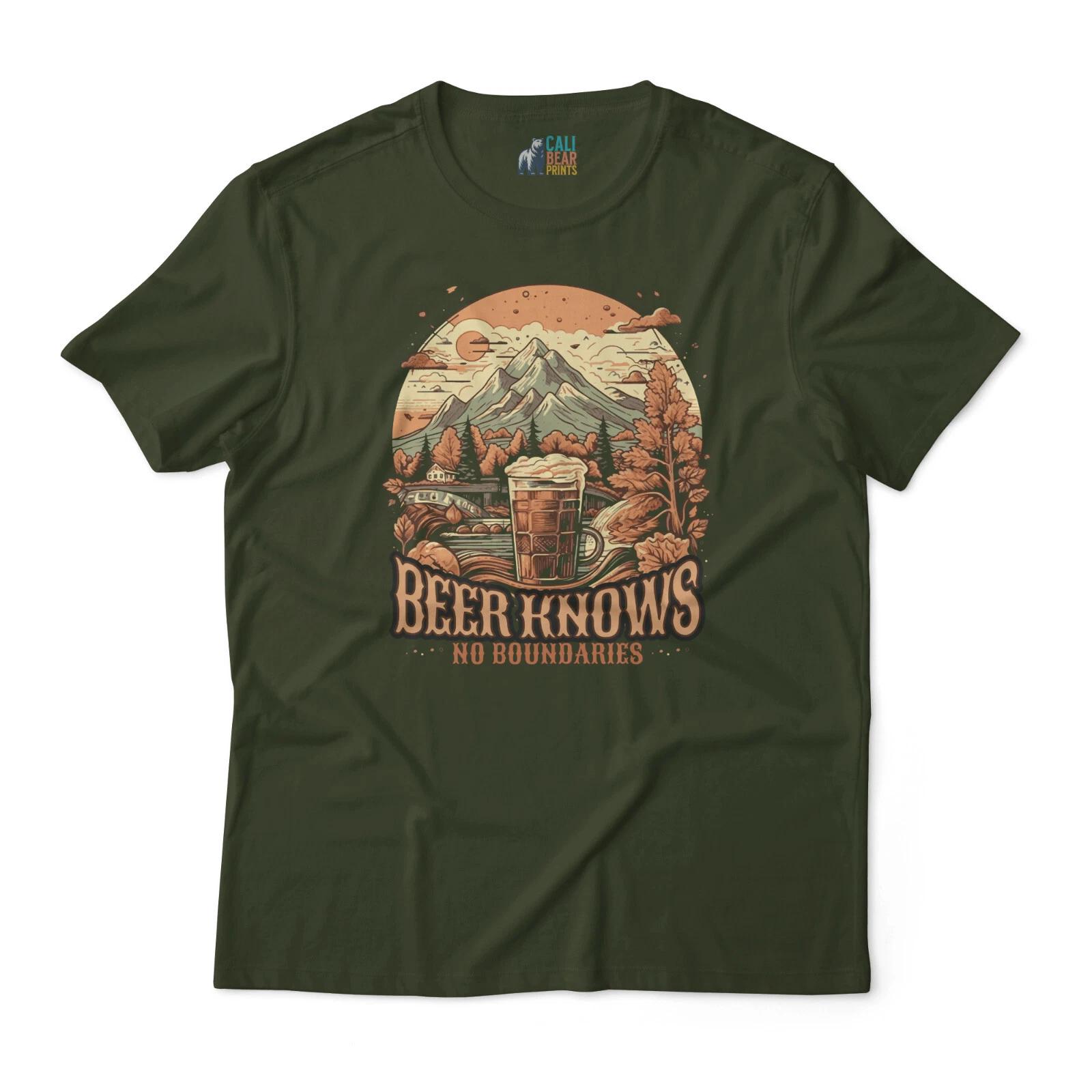 

Футболка с принтом Пиво не знает границ - Футболка для приключений и крафтового пива S