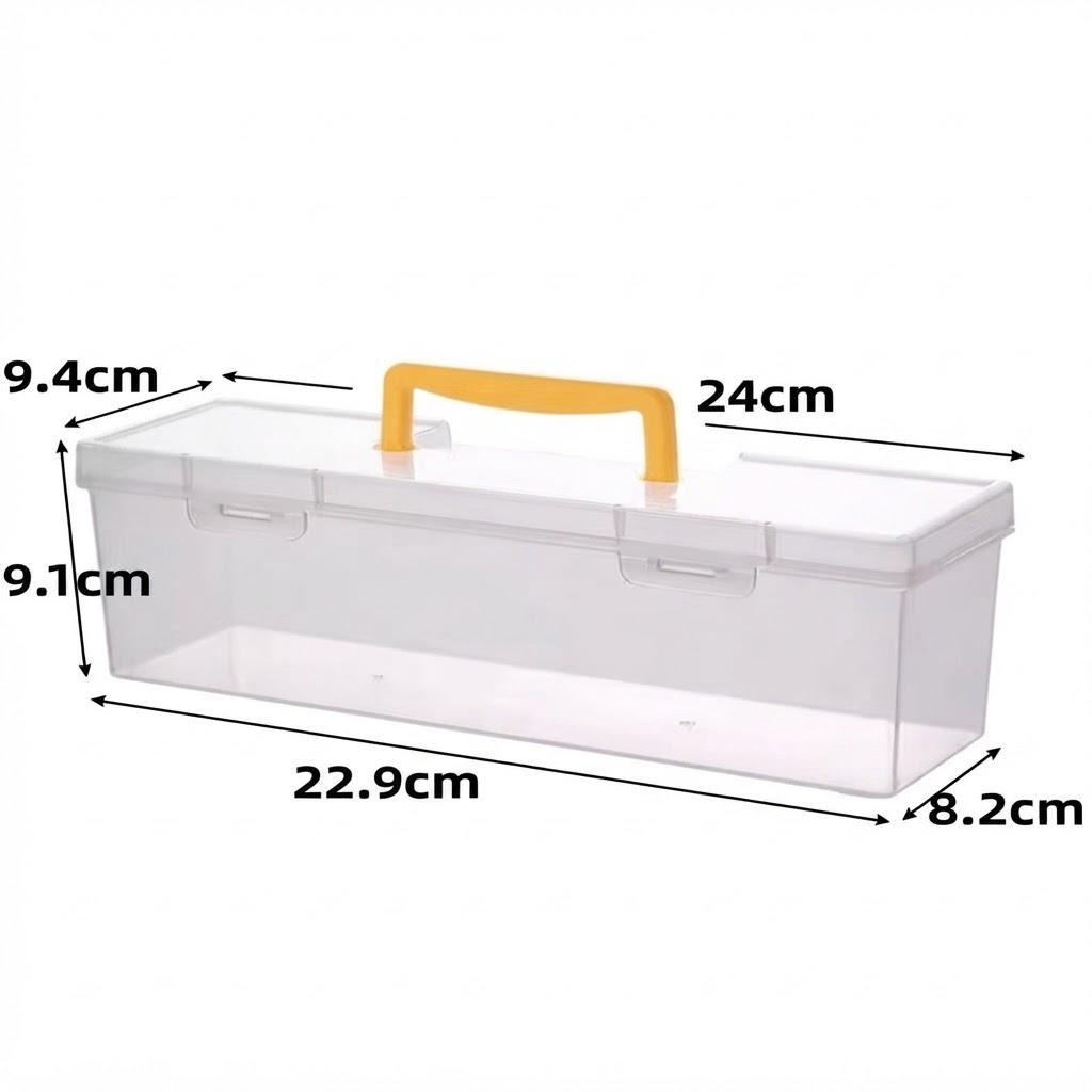 Storage Box With Partitioned Drawers Rectangular Shape Built-in Kitchen Utensils Desktop Cosmetics Remote Control Storage Box
