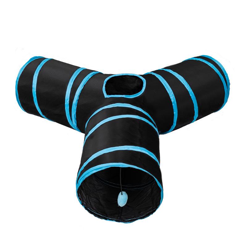 Foldable Three-Way Rainbow Cat Tunnel: Self-Entertainment and Combinable Play