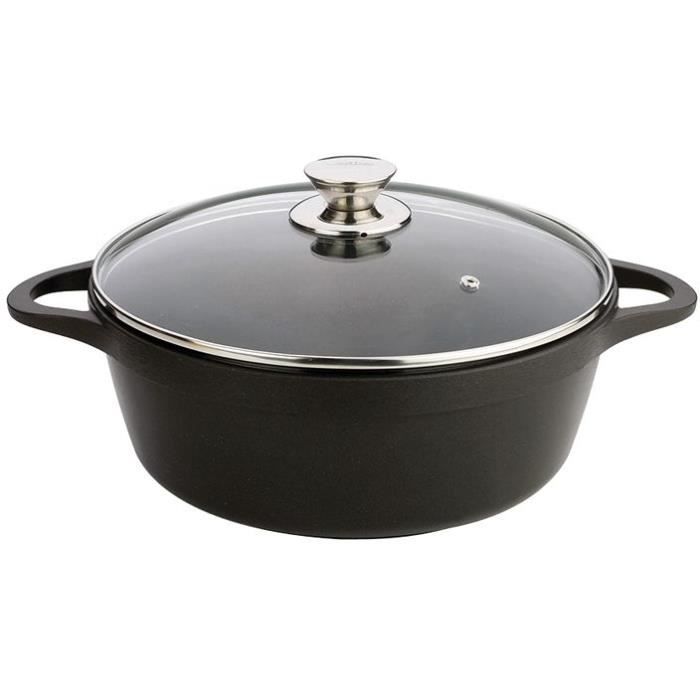 Cocotte - VALIRA - Haute Induction D : 28 Cm - Fonte D'aluminium - Revêtement Anti-adhérent Écologique