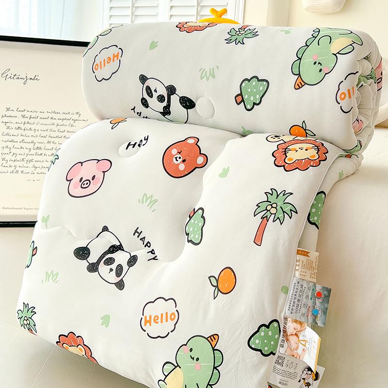 

Соевое одеяло класса А для мам и малышей, трикотажное хлопковое детское пуховое одеяло, одинарное, двойное, утолщенное, осенне-зимнее, соевое одеяло с сердечником 150*200cm