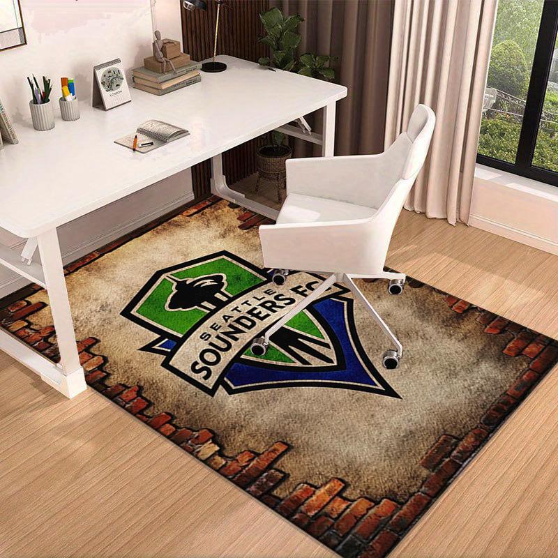 Sea-ttle Fc Logo Printed Area Rug for Office, Chair Rug, Decorative Carpet Floor Mat, Large Size Fan gifts Christmas gifts